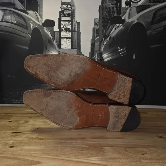 Magnanni Brown Cap Toe Oxford Dress Shoes 13 - Picture 3 of 5